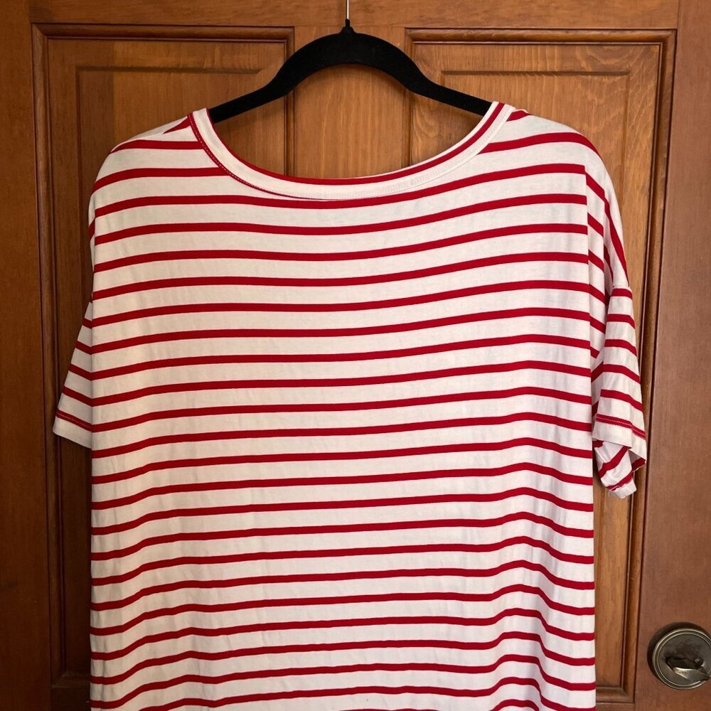 Sonnet James Red White Striped Play Dress SZ L - Picture 4 of 9